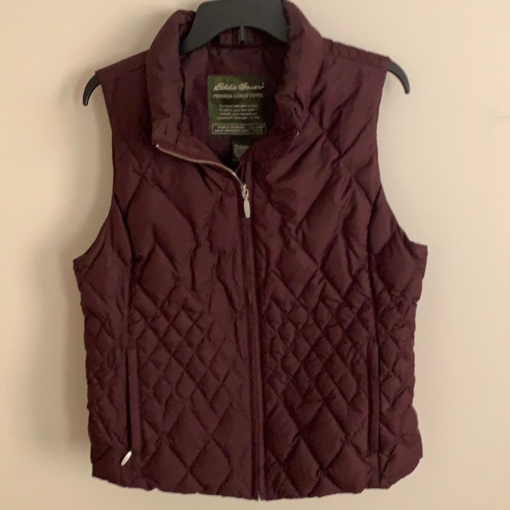 Eddie Bauer Plum Puffer Vest